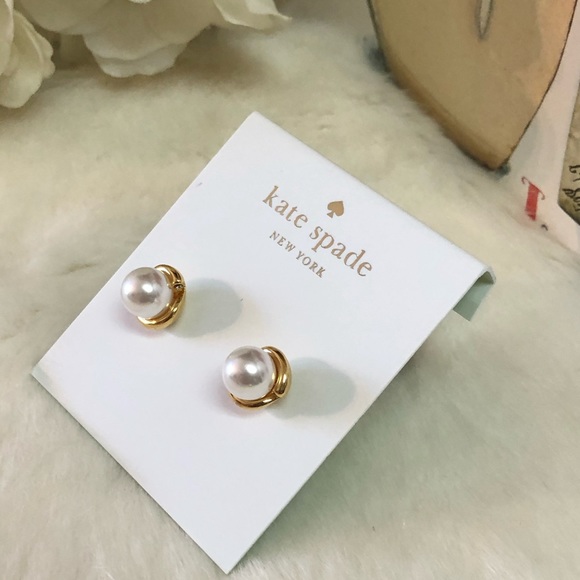 Jewelry - NEW KATE SPADE ♠️ DAINTY SPARKLER PEARL EARRINGS